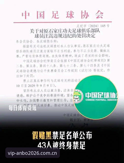 足协第三批禁足名单解读指南：从安博体育官网了解中国足球反腐新进展
